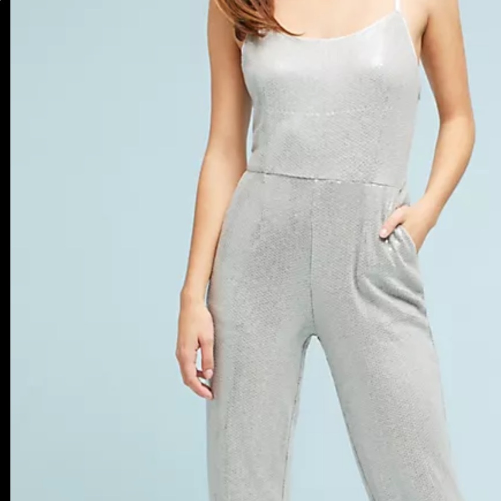 Claudette Clear sequin jumpsuit